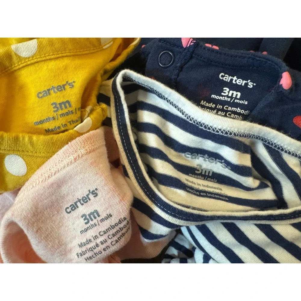Carters Baby Girl‎ Clothes Lot 3 Months Dresses Outfits Fall Long Sleeved Hearts